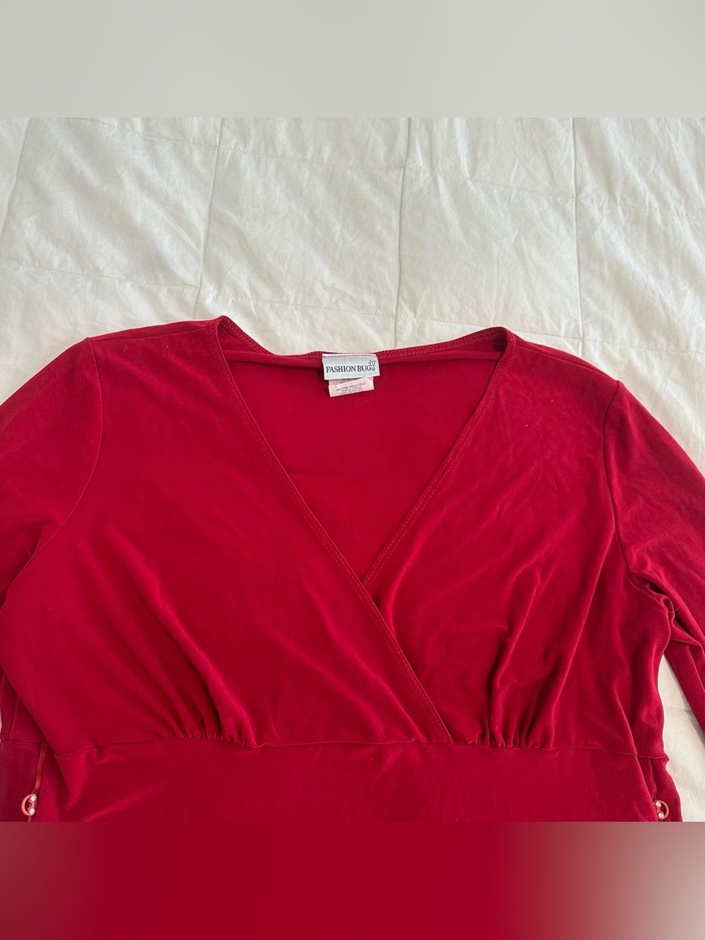 Y2K Fashion Bug Red Long Sleeve Top - Picture 5 of 8